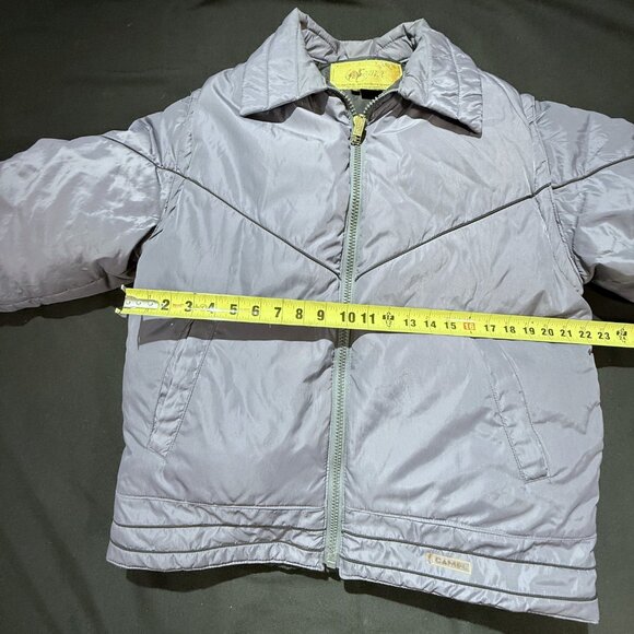 Camel Goose Down Jacket VINTAGE XL Gray Very Heavy 70s/80s - Picture 6 of 9